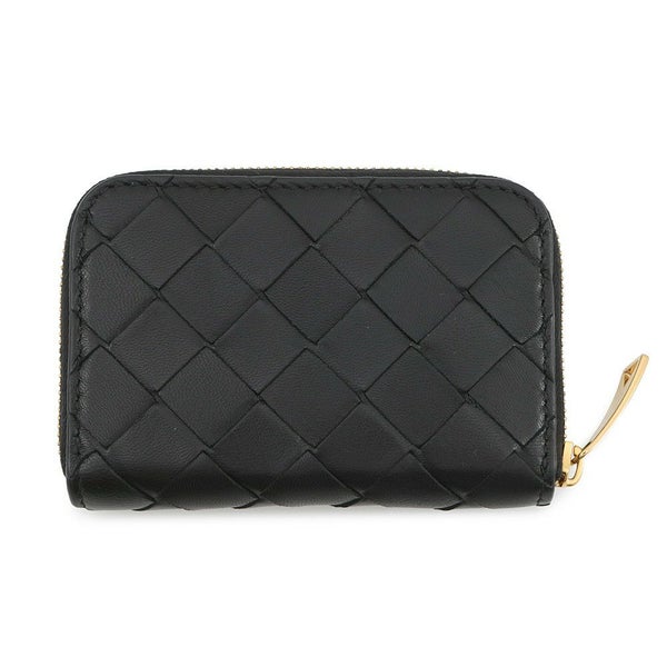 ボッテガヴェネタ コインケース イントレチャート タイニー ジップアラウンドウォレット 749933 BOTTEGA VENETA 黒