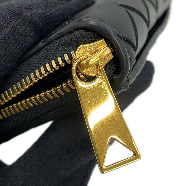 ボッテガヴェネタ コインケース イントレチャート タイニー ジップアラウンドウォレット 749933 BOTTEGA VENETA 黒