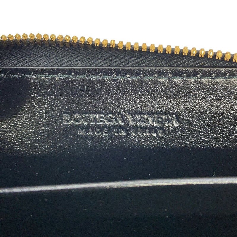 ボッテガヴェネタ コインケース イントレチャート タイニー ジップアラウンドウォレット 749933 BOTTEGA VENETA 黒