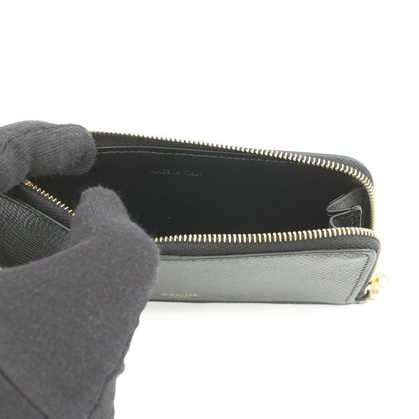 セリーヌ カードケース ジップ付きロングカードホルダー グレインドカーフレザー L10083FVO CELINE 財布 黒