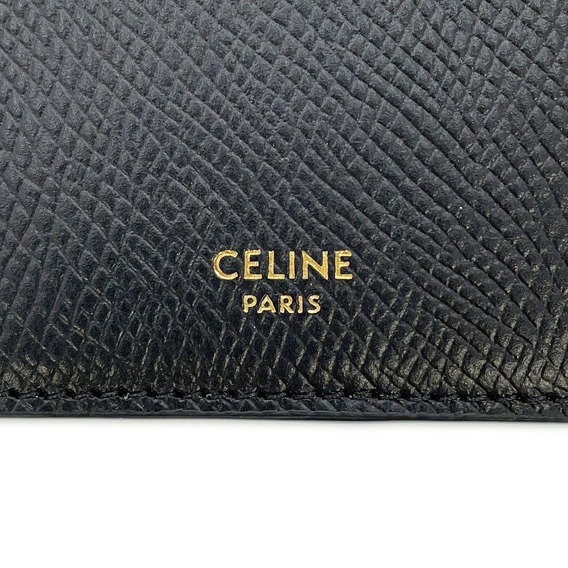 セリーヌ カードケース ジップ付きロングカードホルダー グレインドカーフレザー L10083FVO CELINE 財布 黒