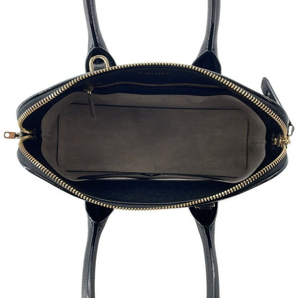 ヴァレクストラ ハンドバッグ マイロゴ ミニ ソフトカーフレザー WBML0041028LOC99 Valextra 2way 黒