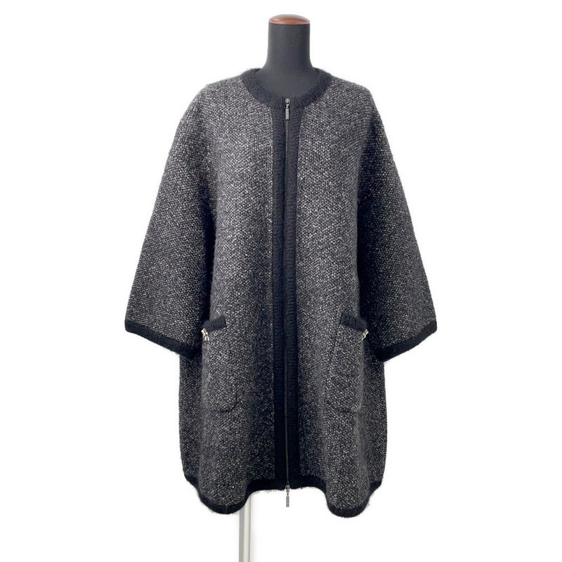 シャネル コート ニットコート アルパカ レディースサイズ36 P50484 CHANEL アウター 黒