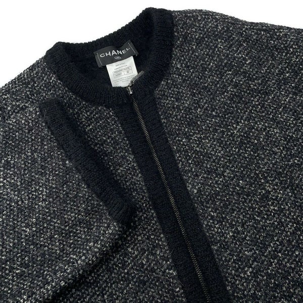 シャネル コート ニットコート アルパカ レディースサイズ36 P50484 CHANEL アウター 黒