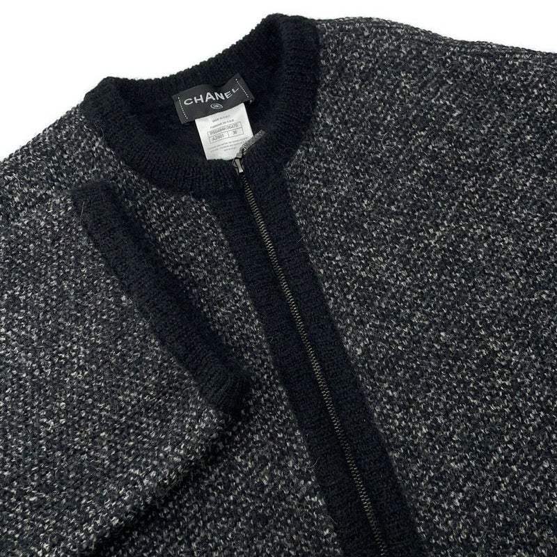 シャネル コート ニットコート アルパカ レディースサイズ36 P50484 CHANEL アウター 黒
