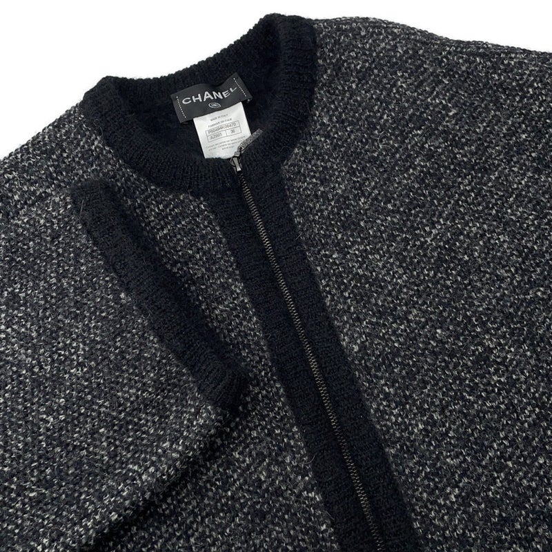 シャネル コート ニットコート アルパカ レディースサイズ36 P50484 CHANEL アウター 黒