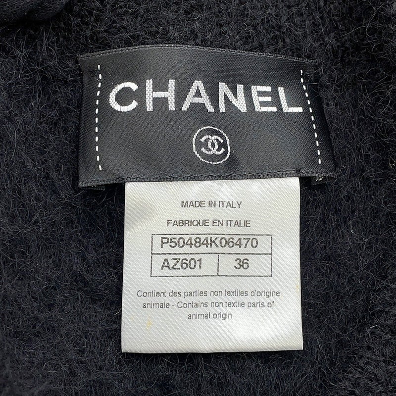 シャネル コート ニットコート アルパカ レディースサイズ36 P50484 CHANEL アウター 黒