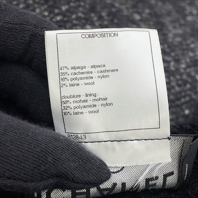 シャネル コート ニットコート アルパカ レディースサイズ36 P50484 CHANEL アウター 黒