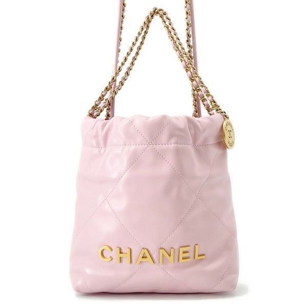 シャネル ハンドバッグ CHANEL 22 ミニ ココマーク マトラッセ シャイニーカーフレザー AS3980 CHANEL 2way