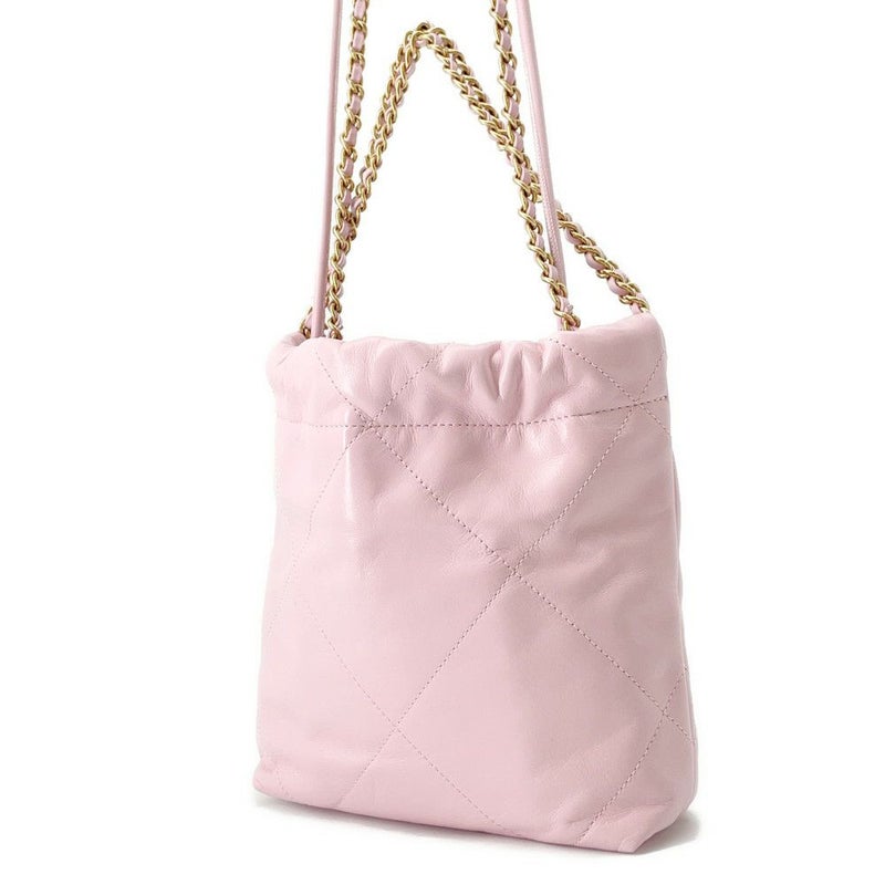 シャネル ハンドバッグ CHANEL 22 ミニ ココマーク マトラッセ シャイニーカーフレザー AS3980 CHANEL 2way