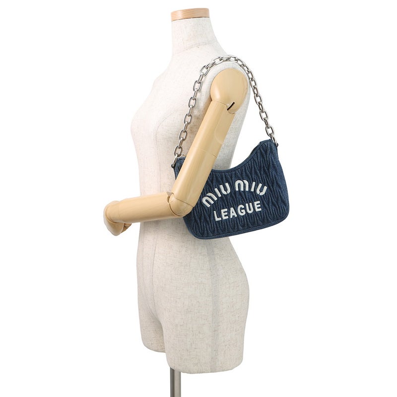 ミュウミュウ ハンドバッグ ワンダー マテラッセ デニム 5BH211 Miu Miu 2way