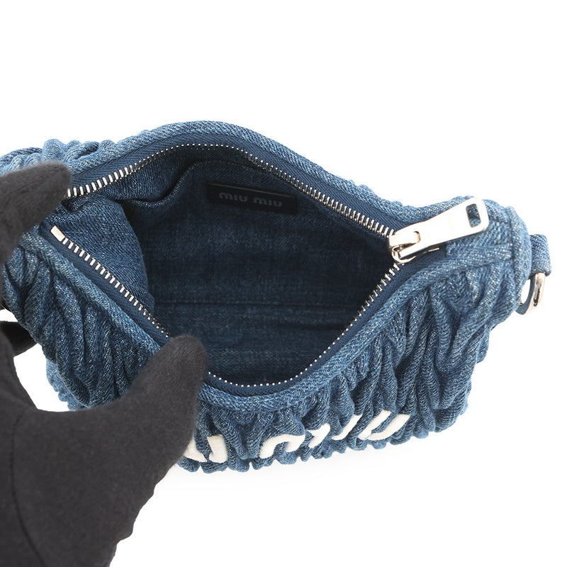 ミュウミュウ ハンドバッグ ワンダー マテラッセ デニム 5BH211 Miu Miu 2way