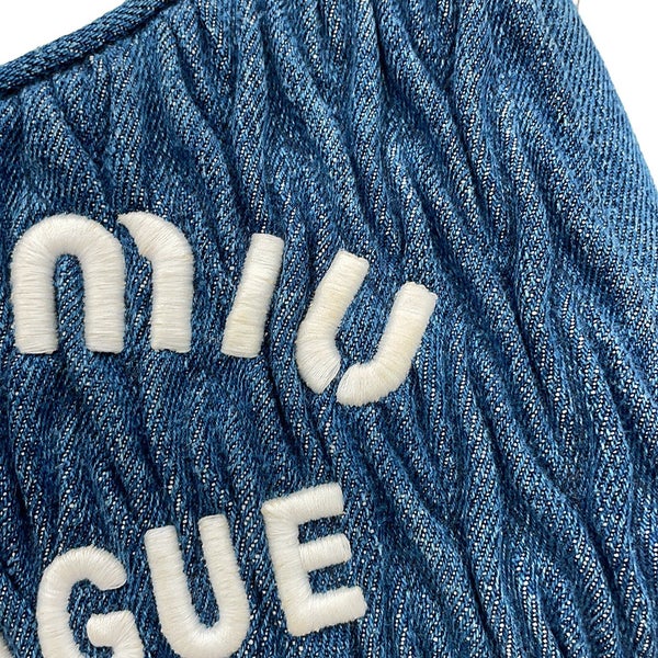 ミュウミュウ ハンドバッグ ワンダー マテラッセ デニム 5BH211 Miu Miu 2way