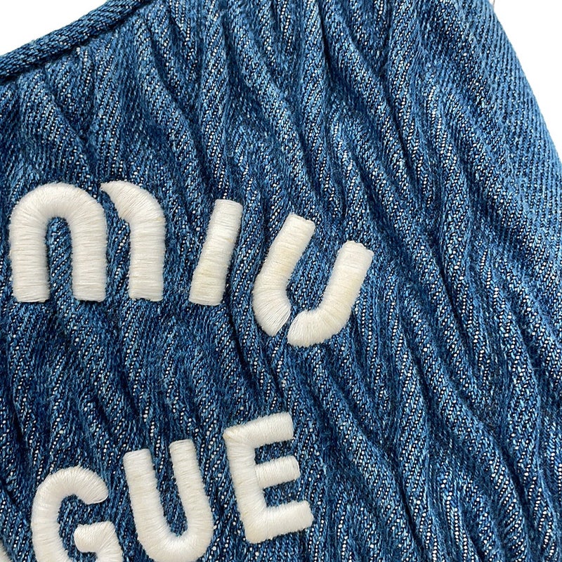 ミュウミュウ ハンドバッグ ワンダー マテラッセ デニム 5BH211 Miu Miu 2way