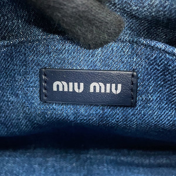 ミュウミュウ ハンドバッグ ワンダー マテラッセ デニム 5BH211 Miu Miu 2way
