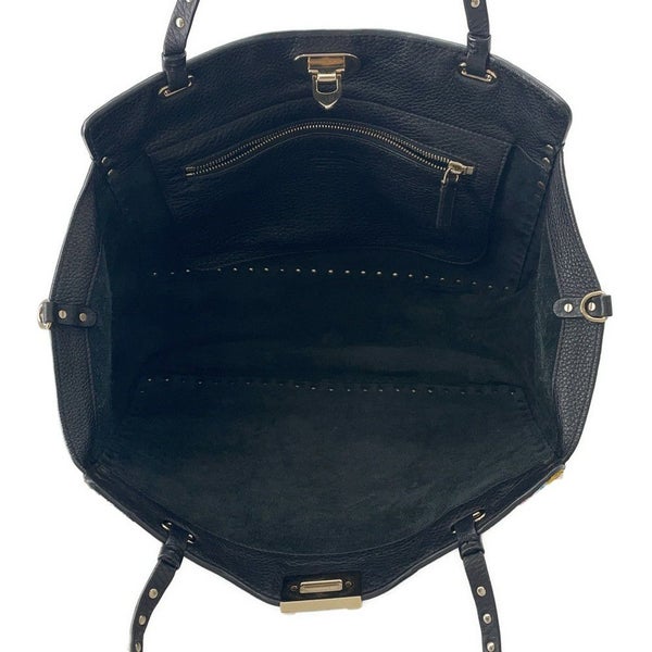 ヴァレンティノ・ガラヴァーニ トートバッグ ロックスタッズ レザー VALENTINO 2way 黒