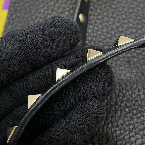 ヴァレンティノ・ガラヴァーニ トートバッグ ロックスタッズ レザー VALENTINO 2way 黒