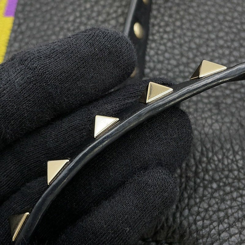 ヴァレンティノ・ガラヴァーニ トートバッグ ロックスタッズ レザー VALENTINO 2way 黒