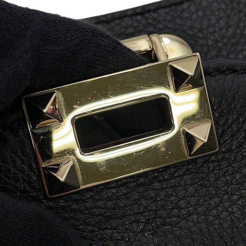 ヴァレンティノ・ガラヴァーニ トートバッグ ロックスタッズ レザー VALENTINO 2way 黒