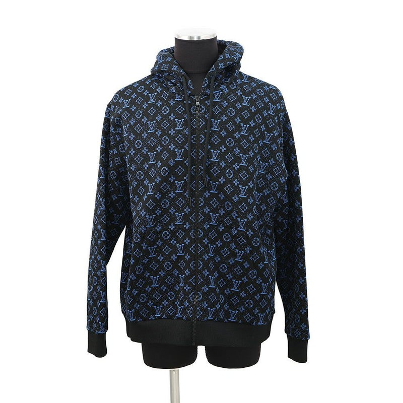 ルイヴィトン パーカー モノグラム ジップアップ フーディ メンズXL LOUIS VUITTON ヴィトン 黒