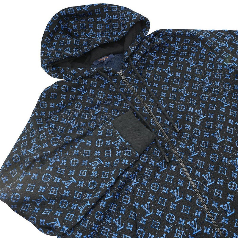 ルイヴィトン パーカー モノグラム ジップアップ フーディ メンズXL LOUIS VUITTON ヴィトン 黒