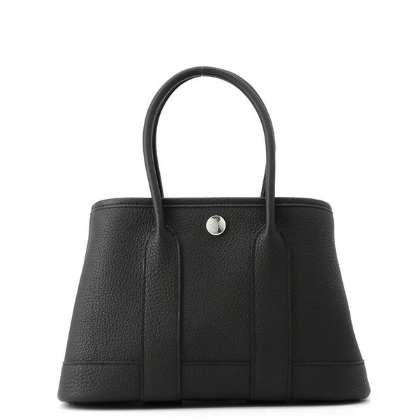 エルメス トートバッグ ネオ・ガーデン 23 ガーデンパーティ ブラック/シルバー金具 ネゴンダ K刻印 黒