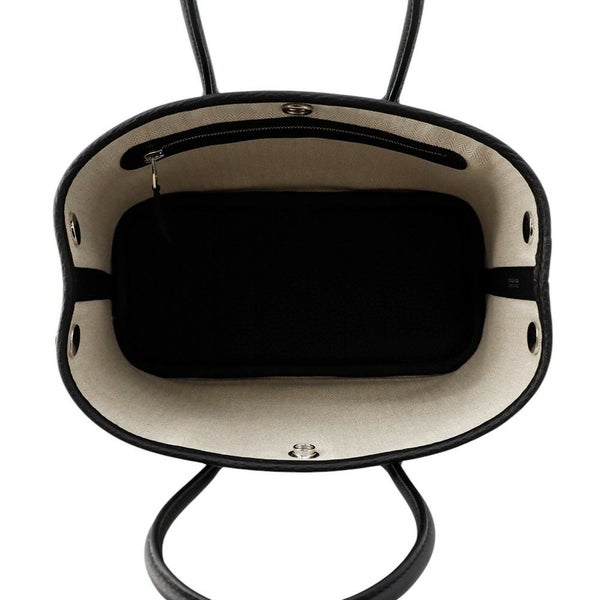 エルメス トートバッグ ネオ・ガーデン 23 ガーデンパーティ ブラック/シルバー金具 ネゴンダ K刻印 黒