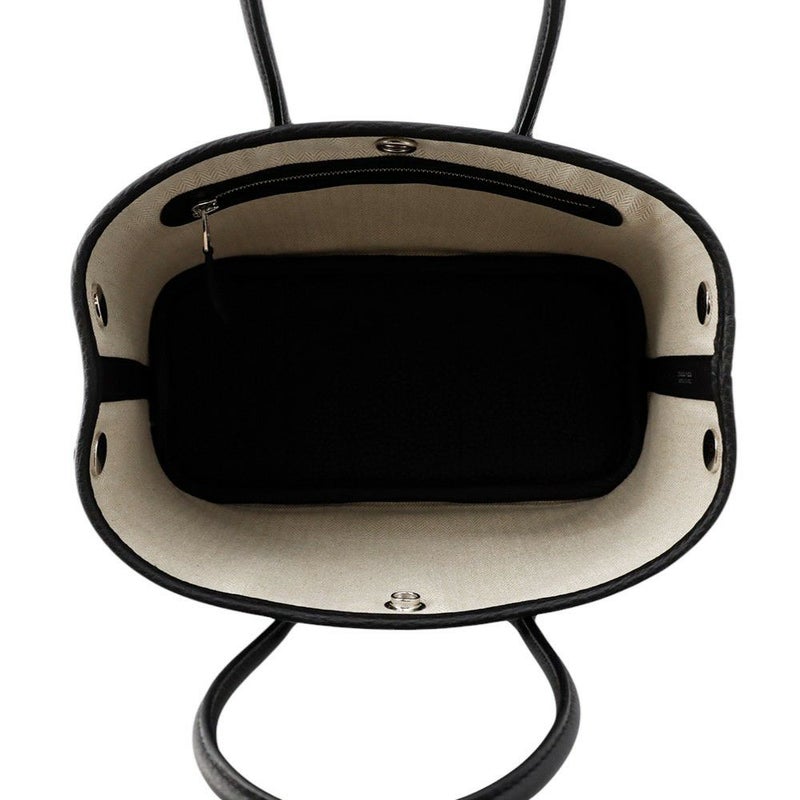 エルメス トートバッグ ネオ・ガーデン 23 ガーデンパーティ ブラック/シルバー金具 ネゴンダ K刻印 黒