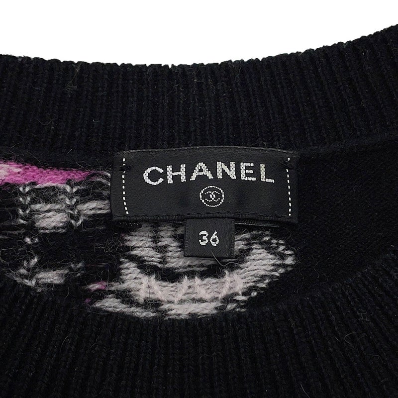 シャネル ニット ココマーク セーター レディースサイズ36  P72298 CHANEL トップス 黒