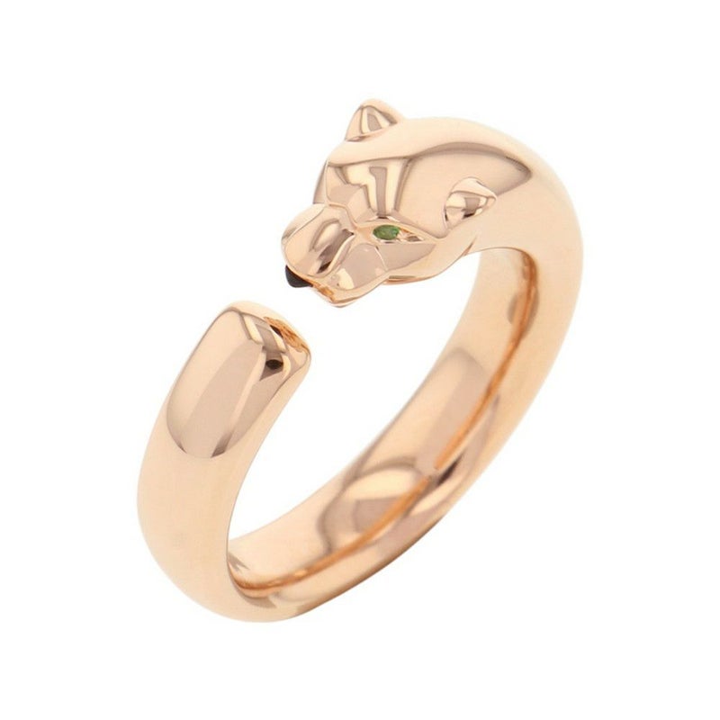 カルティエ リング パンテール ドゥ カルティエ SM スモール オニキス/ツァヴォライトガーネット 2P K18PG サイズ56 B4230000 指輪