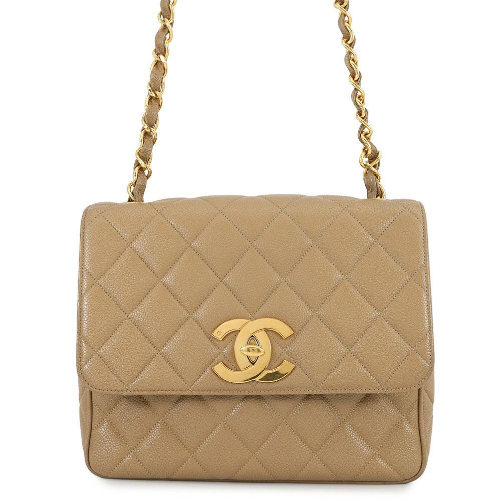 シャネル　デカココ　チェーンショルダー　ゴールド金具 美品 CHANEL チェーンショルダーバッグ ゴールド金具 クロコ型押し