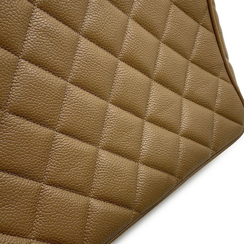 シャネル チェーンショルダーバッグ デカココ ココマーク マトラッセ キャビアスキン CHANEL