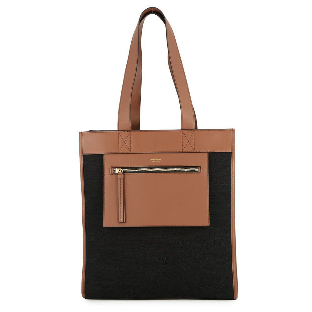 バーバリー トートバッグ ロゴ キャンバス 8093453 BURBERRY 黒 | 中古