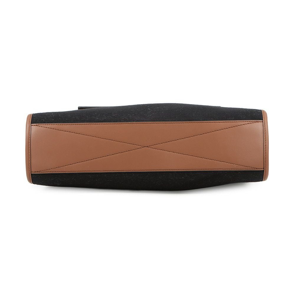 バーバリー トートバッグ ロゴ キャンバス 8093453 BURBERRY 黒 | 中古