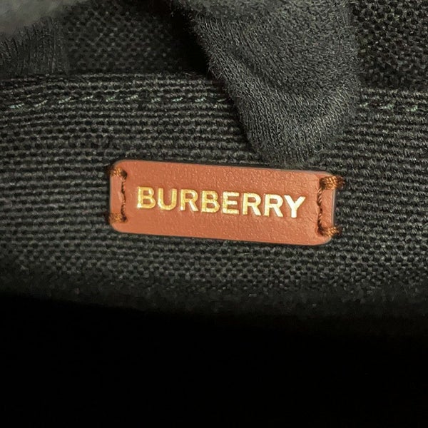 バーバリー トートバッグ ロゴ キャンバス 8093453 BURBERRY 黒