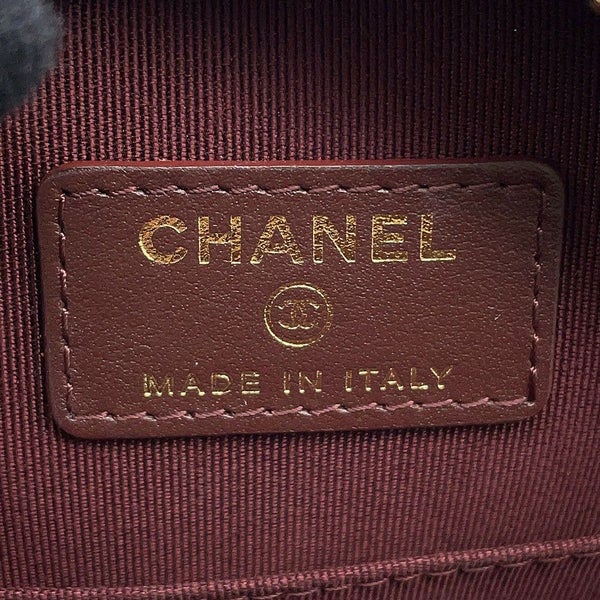 シャネル チェーンショルダーバッグ マトラッセ ココマーク ラウンド キャビアスキン A70657 CHANEL 黒