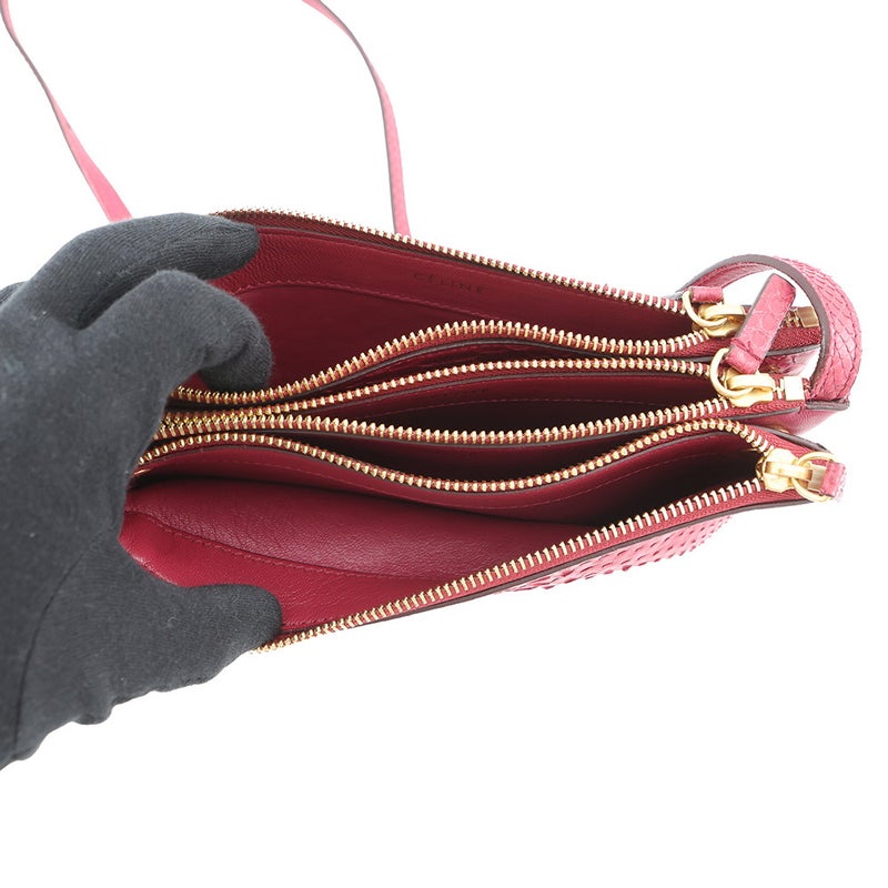 セリーヌ ショルダーバッグ トリオ スモール パイソン CELINE