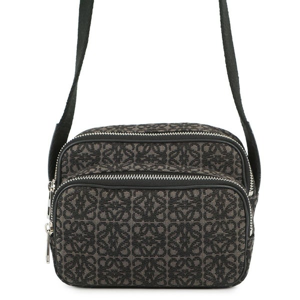 ロエベ ショルダーバッグ リピートアナグラム カメラバッグ ミニ ポシェット キャンバス B604Z80X01 LOEWE 黒