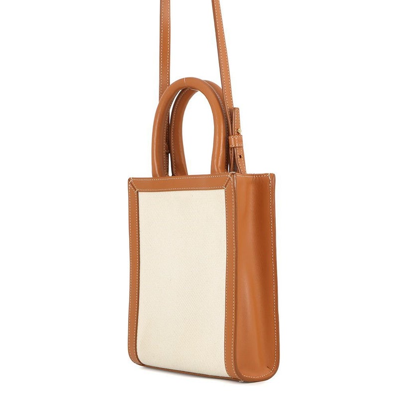 セリーヌ ハンドバッグ ミニ バーティカル カバ キャンバス レザー 193302 CELINE 2way