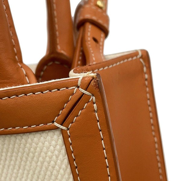 セリーヌ ハンドバッグ ミニ バーティカル カバ キャンバス レザー 193302 CELINE 2way