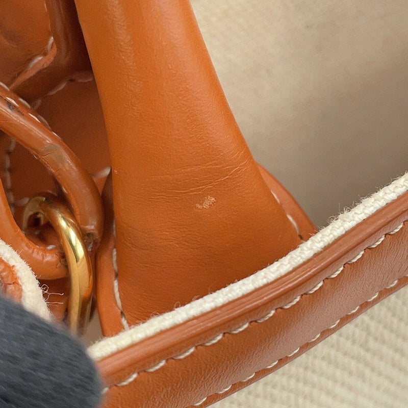 セリーヌ ハンドバッグ ミニ バーティカル カバ キャンバス レザー 193302 CELINE 2way