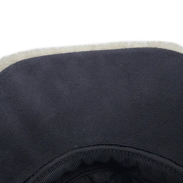 ルイヴィトン キャップ シェアリング ラムレザー ムートン サイズM M00493 LOUIS VUITTON 帽子 ブラック 黒