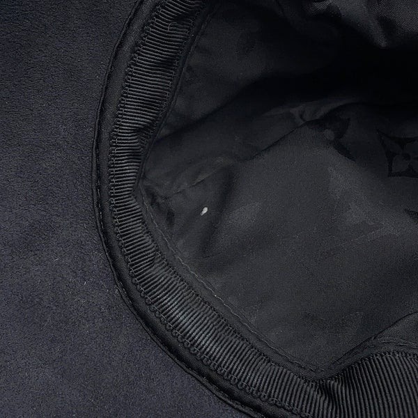 ルイヴィトン キャップ シェアリング ラムレザー ムートン サイズM M00493 LOUIS VUITTON 帽子 ブラック 黒