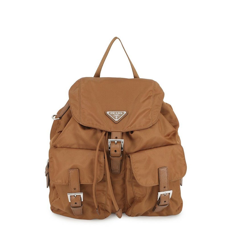 プラダ リュック ミディアム Re-Nylon バックパック ナイロン 1BZ811 PRADA リュックサック ブラウン バッグ