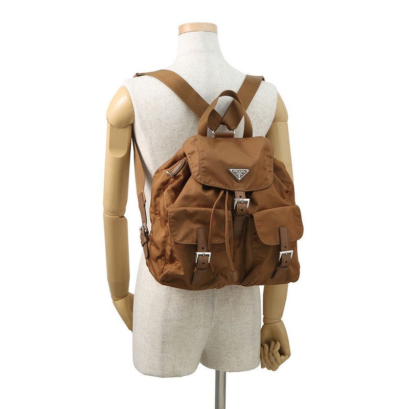 プラダ リュック ミディアム Re-Nylon バックパック ナイロン 1BZ811 PRADA リュックサック ブラウン バッグ