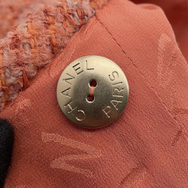 シャネル ジャケット ノーカラー ツイード ココマーク レディースサイズ40 P77694 CHANEL アウター