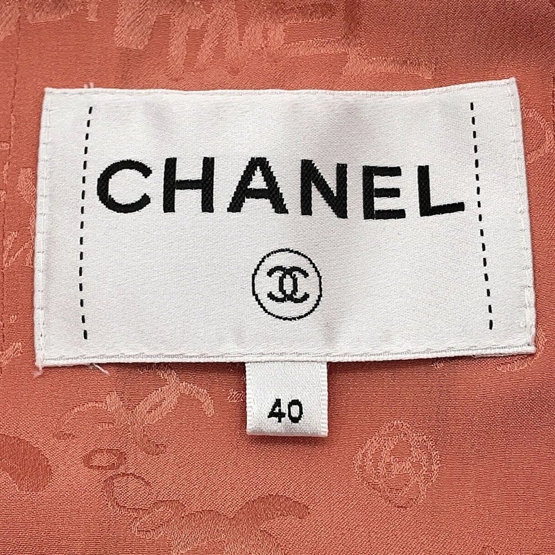シャネル ジャケット ノーカラー ツイード ココマーク レディースサイズ40 P77694 CHANEL アウター