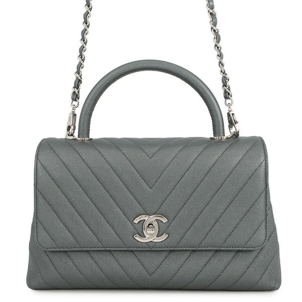 シャネル ハンドバッグ シェブロン ココマーク ハンドル ココハンドル キャビアスキン A92991 CHANEL 2wayショルダー