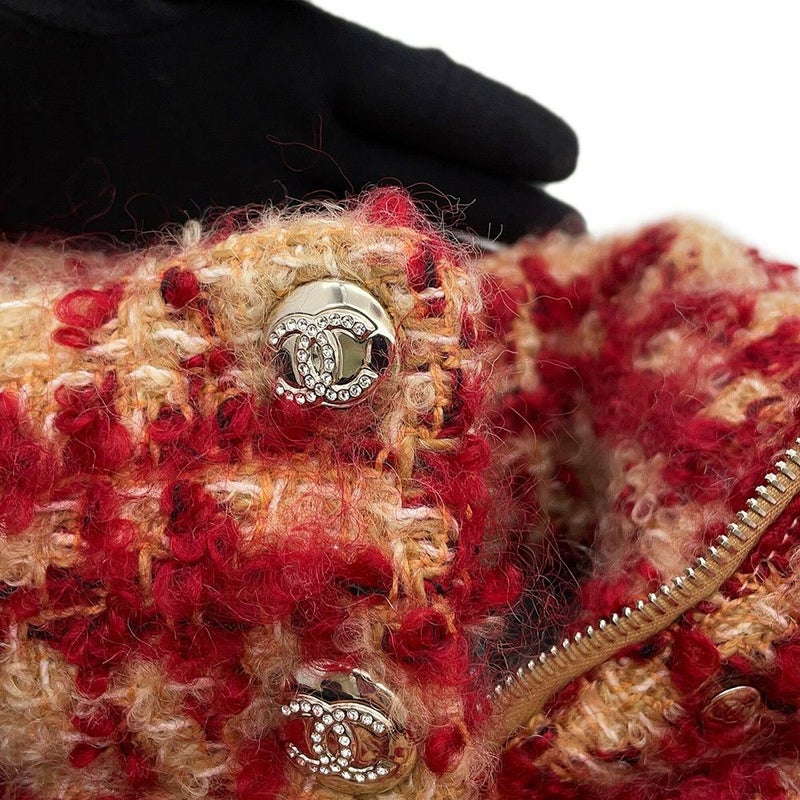 シャネル ダウンベスト ツイード ストライプ レディースサイズ34 モヘア ウール P77367 CHANEL アパレル アウター