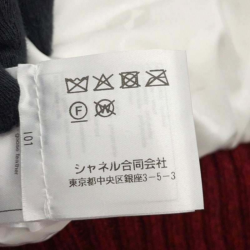 シャネル ダウンベスト ツイード ストライプ レディースサイズ34 モヘア ウール P77367 CHANEL アパレル アウター